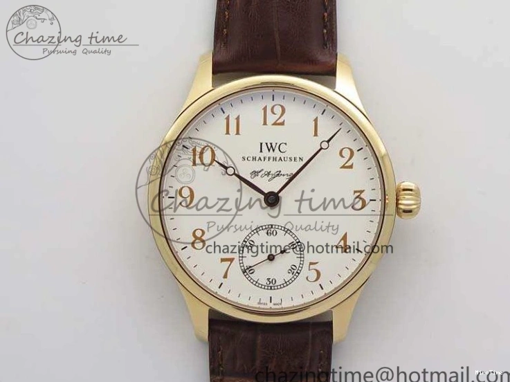MIROTIME 0318 Effortless Portuguese Fa Jones IW544201 RG GSF 1:1 Best Edition White Dial On Leather Strap 7228